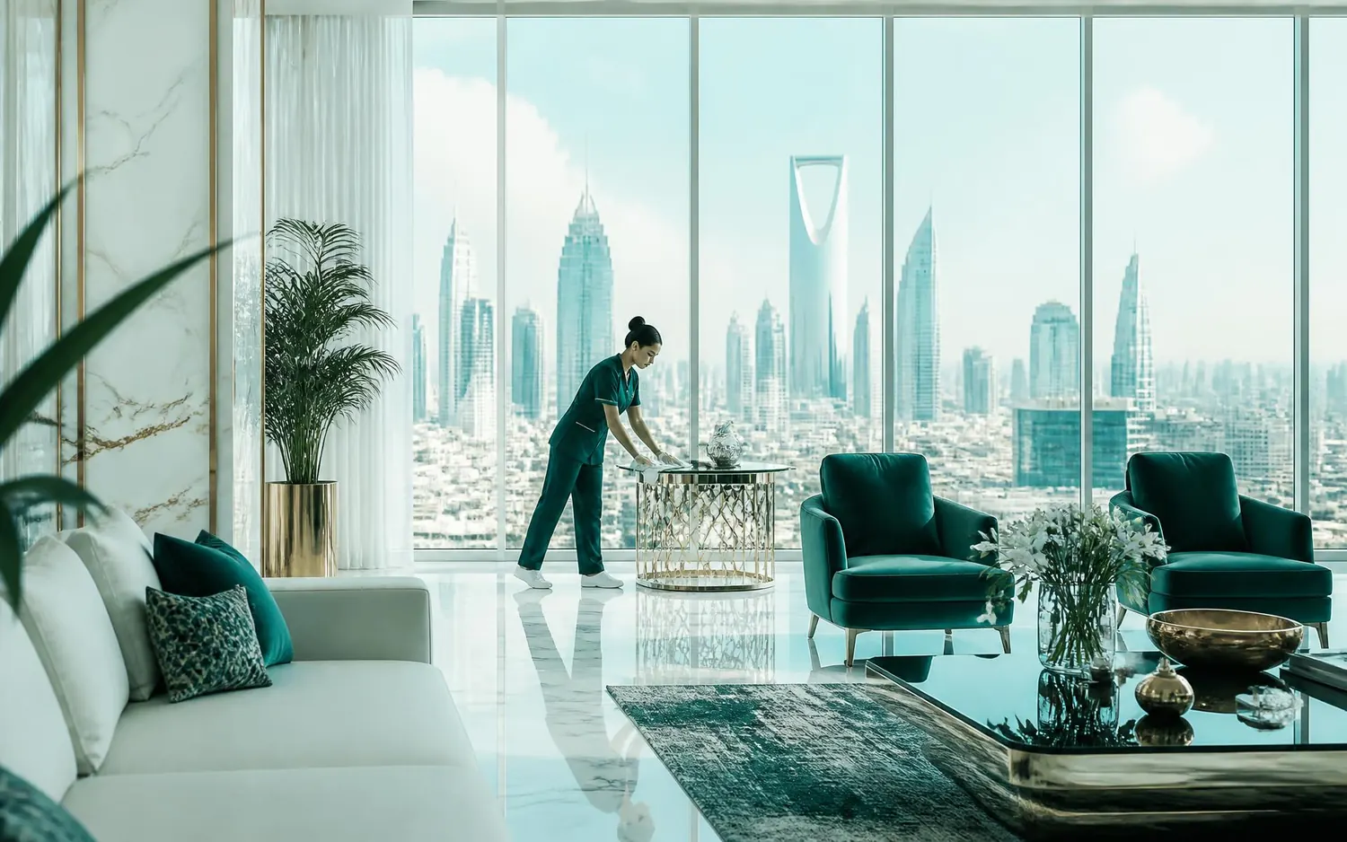 A pristine contemporary interior maintained by SHINEX